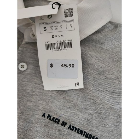 ZARA Men's A Place Of Adventures Color Block Polo Sweatshirt Size Small NWT - Picture 6 of 15